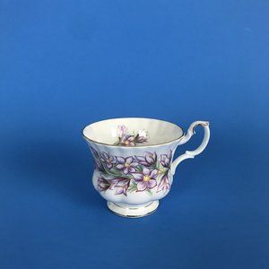 Royal Albert Bone China "Prairie Crocus" England Coffee Tea Cup Pink Gold